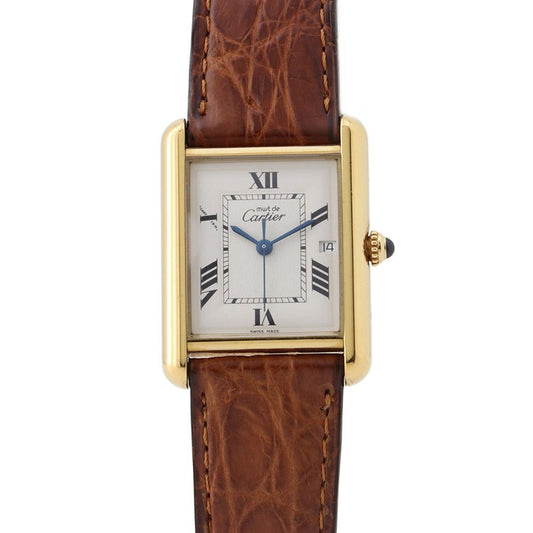 Cartier Must Tank XL Vermeil Watch Ivory Dial
