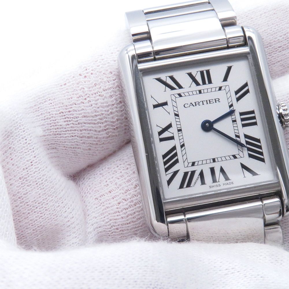 Cartier Tank Must LM Solar Beat Watch Silver Dial — view 4