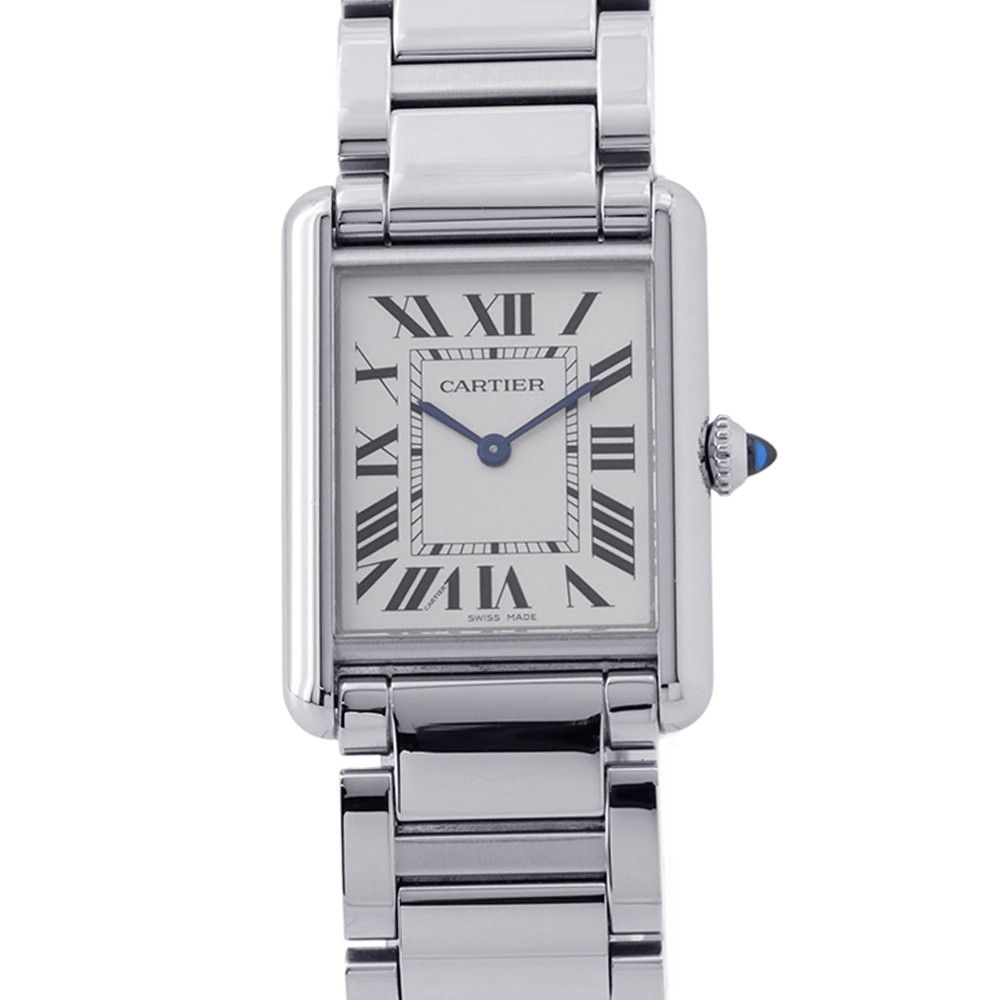 Cartier Tank Must LM Solar Beat Watch Silver Dial