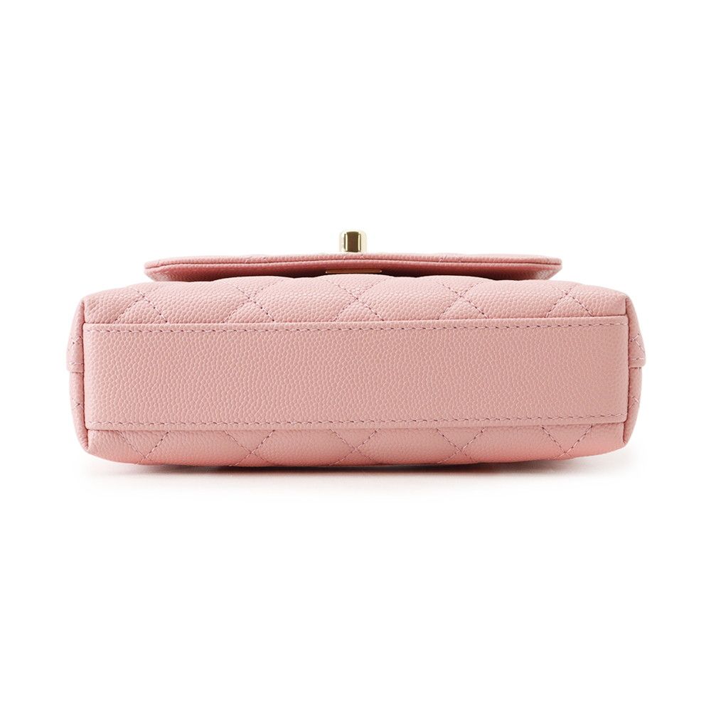 Chanel Handbag Quilted Coco Handle Mini Caviar Leather 2-Way Chain — view 3