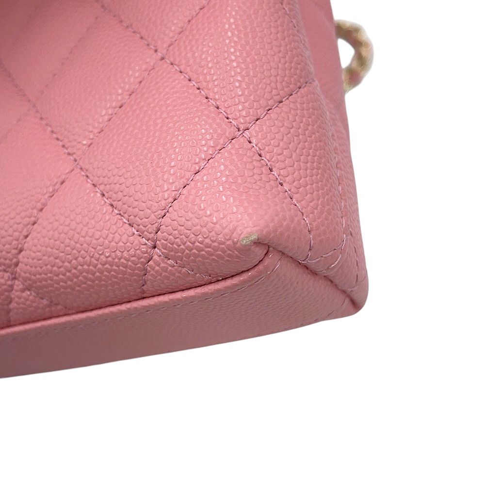 Chanel Handbag Quilted Coco Handle Mini Caviar Leather 2-Way Chain — view 8