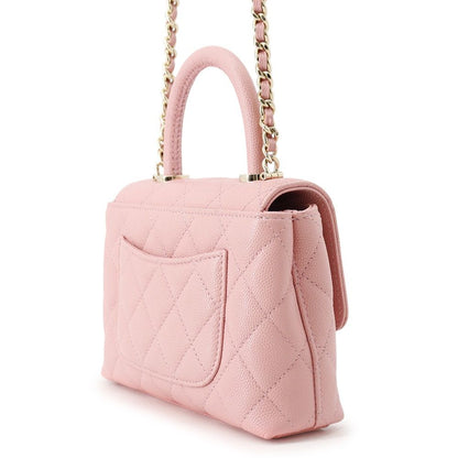 Chanel Handbag Quilted Coco Handle Mini Caviar Leather 2-Way Chain — view 2
