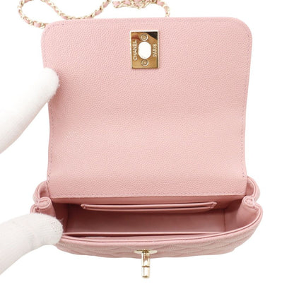 Chanel Handbag Quilted Coco Handle Mini Caviar Leather 2-Way Chain — view 6