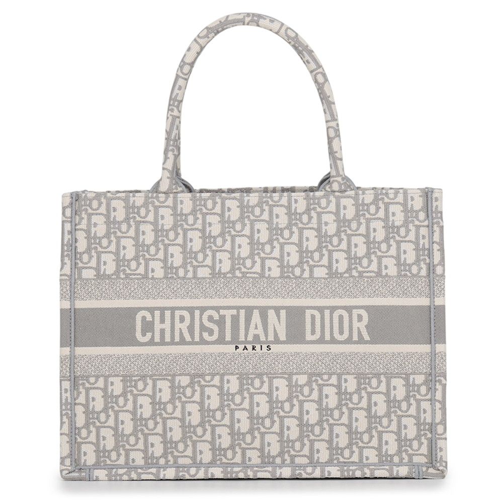 Dior Tote Bag Oblique Book Medium Canvas