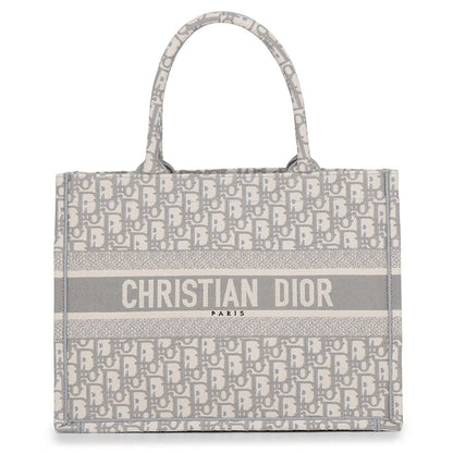 Dior Tote Bag Oblique Book Medium Canvas