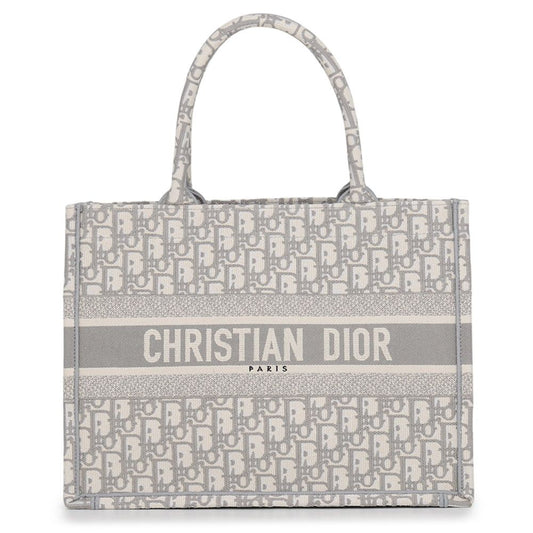 Dior Tote Bag Oblique Book Medium Canvas