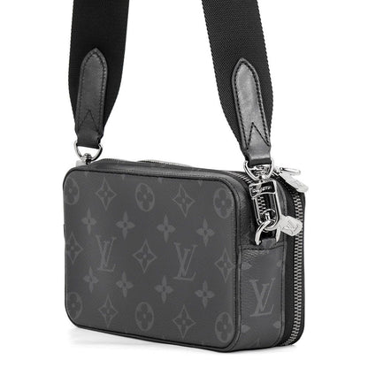 Louis Vuitton Shoulder Bag Monogram Eclipse Alpha Wearable Wallet Black — view 2