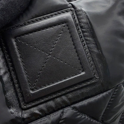 Chanel Tote Bag Quilted CC Logo Coco Cocoon Small Nylon Black — view 6