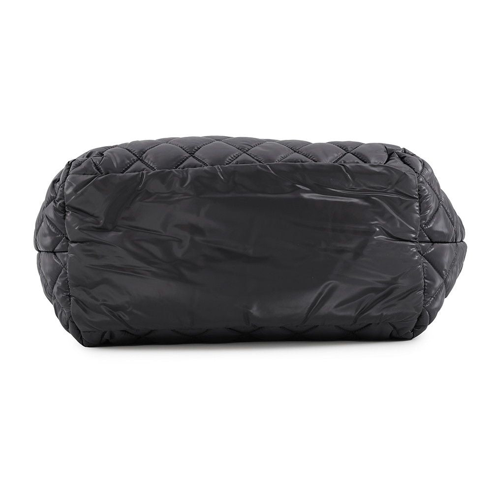 Chanel Tote Bag Quilted CC Logo Coco Cocoon Small Nylon Black — view 3