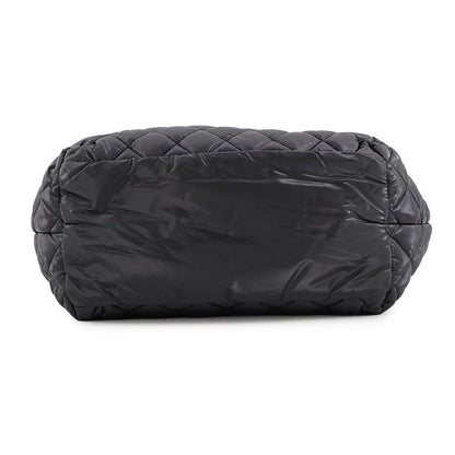 Chanel Tote Bag Quilted CC Logo Coco Cocoon Small Nylon Black — view 3