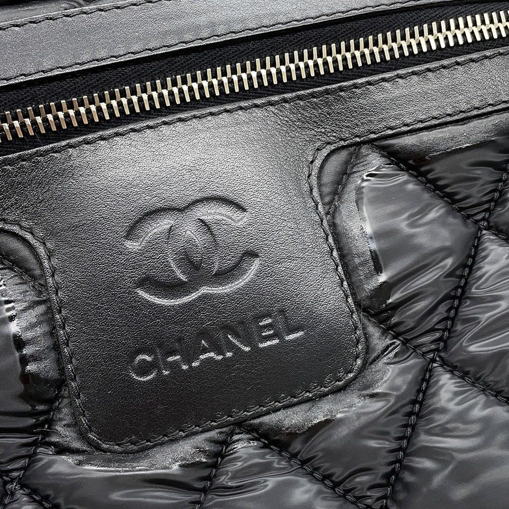 Chanel Tote Bag Quilted CC Logo Coco Cocoon Small Nylon Black — view 7
