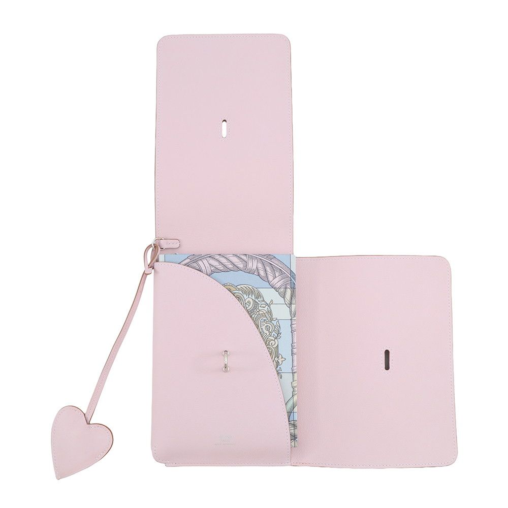 Hermes Note Cover Carnet Secret Mauve Pale Silver Swift Della Cavalleria — view 4