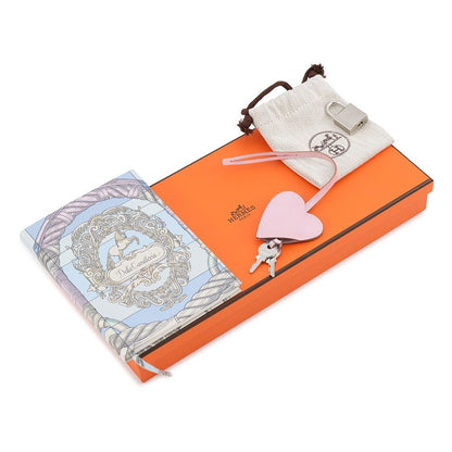 Hermes Note Cover Carnet Secret Mauve Pale Silver Swift Della Cavalleria — view 6