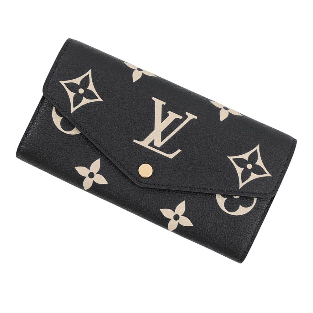 Louis Vuitton Wallet Monogram Empreinte Portefeuille Sarah Black