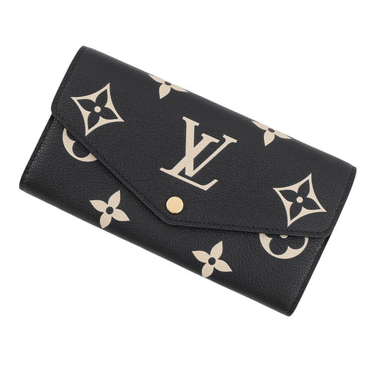 Louis Vuitton Wallet Monogram Empreinte Portefeuille Sarah Black
