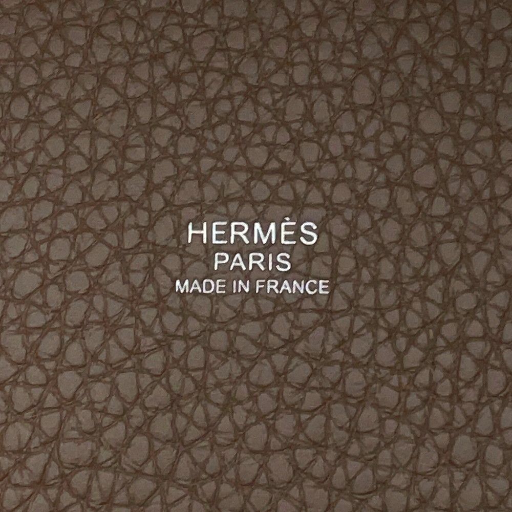 Hermes Handbag Picotin Lock PM Etoupe Silver Taurillon Clemence — view 6