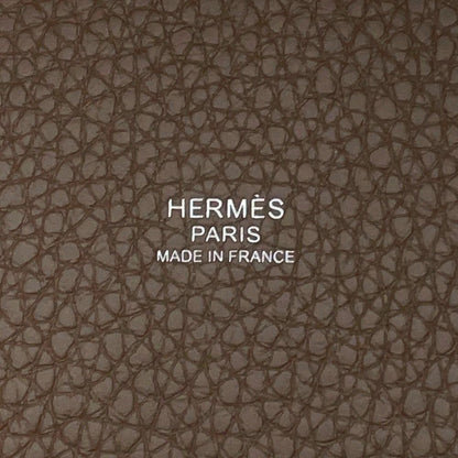 Hermes Handbag Picotin Lock PM Etoupe Silver Taurillon Clemence — view 6