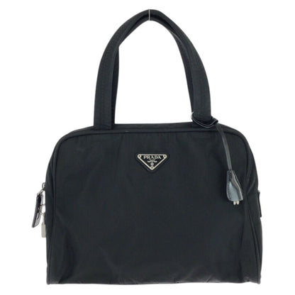 Prada Tessuto Black Silver Nylon Handbag