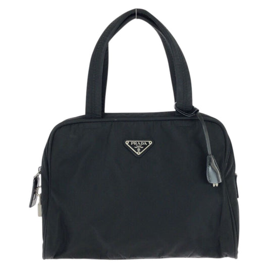 Prada Tessuto Black Silver Nylon Handbag