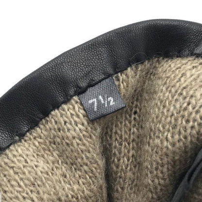 Fendi Leather Gloves FF Logo Black — view 6