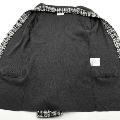 Chanel CC Logo Cardigan Gray — view 5