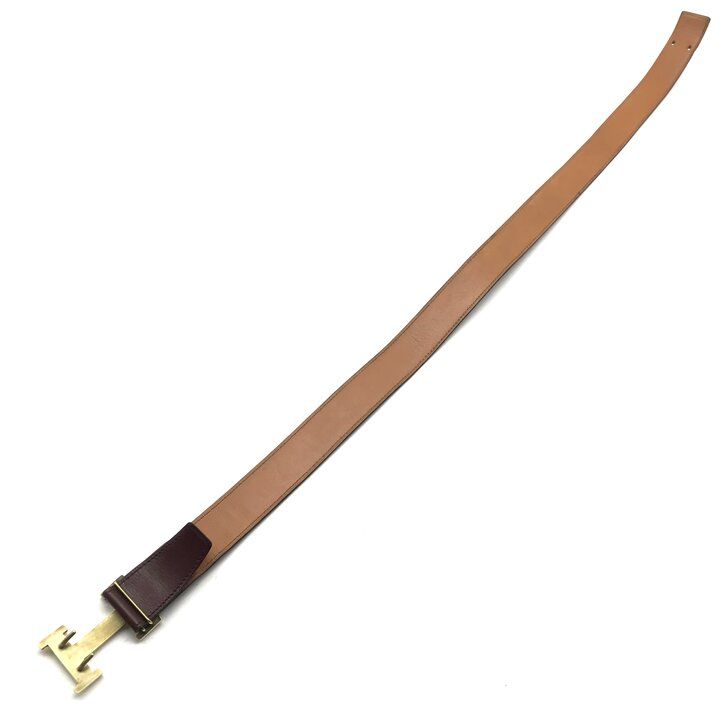 Hermes H Buckle Logo Leather Belt Suit Bordeaux — view 3