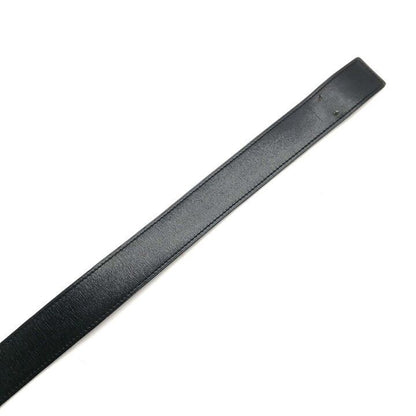 Hermes Horsebit Buckle Logo Leather Belt Suit Black — view 6