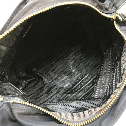 Prada Nylon Quilted Chain Shoulder Tote Bag Navy — view 7