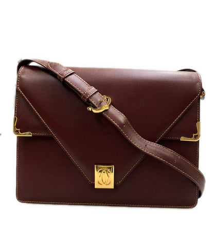 Cartier Shoulder Bag Burgundy