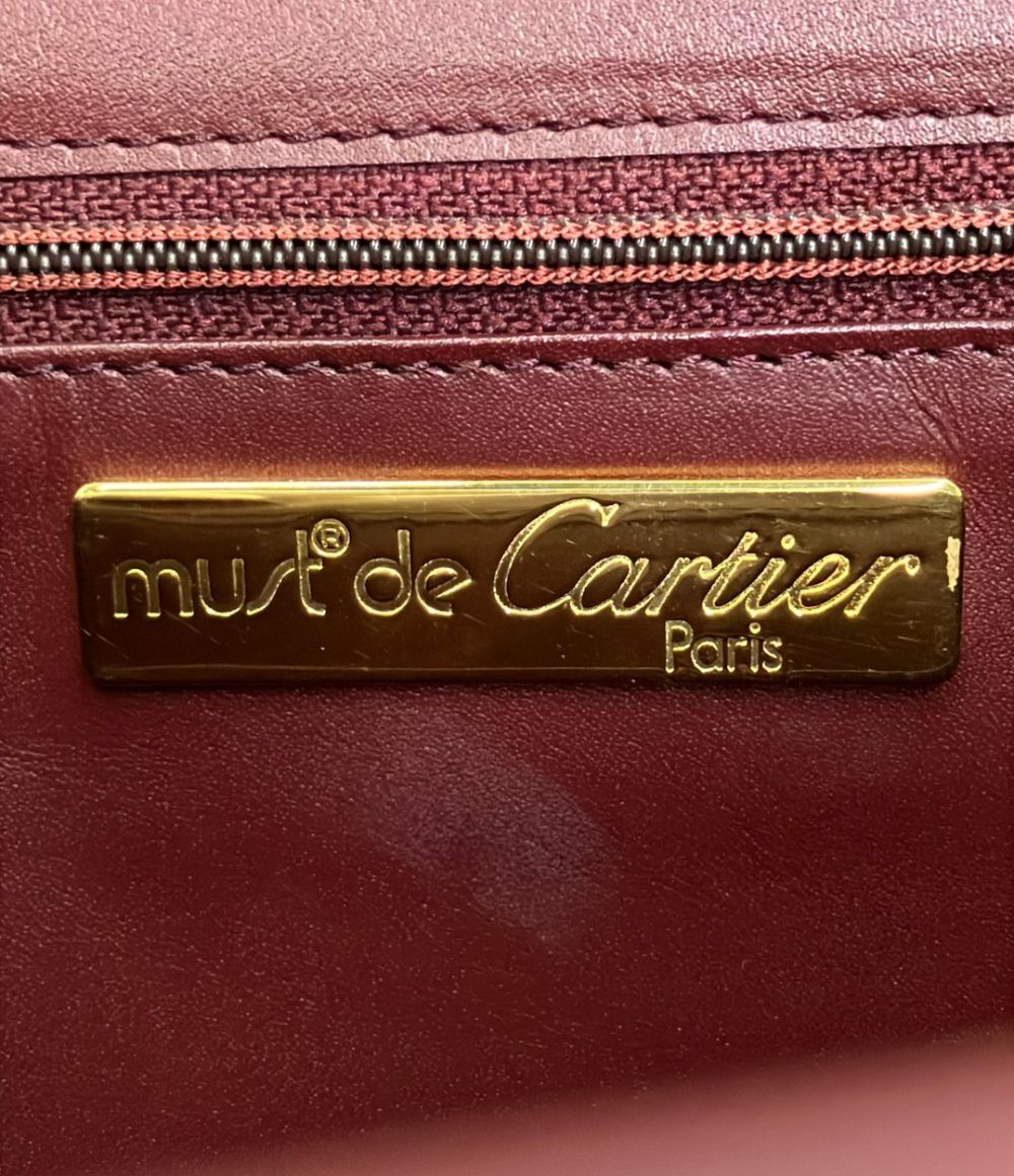 Cartier Shoulder Bag Burgundy — view 6