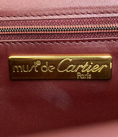 Cartier Shoulder Bag Burgundy — view 6
