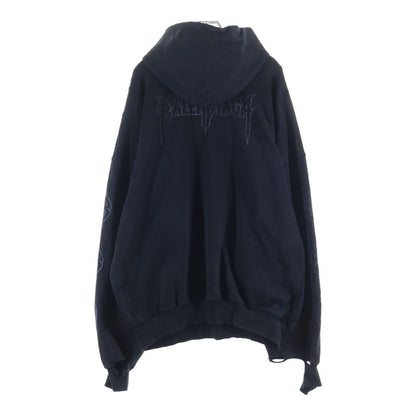 Balenciaga Paris Moon Pari Distressed Oversizepullover Hoodie Black — view 2