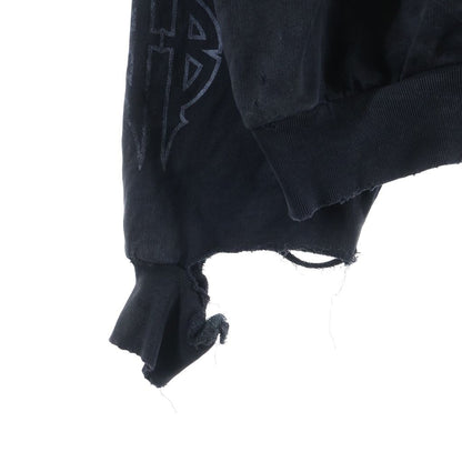 Balenciaga Paris Moon Pari Distressed Oversizepullover Hoodie Black — view 5
