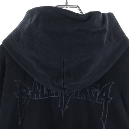 Balenciaga Paris Moon Pari Distressed Oversizepullover Hoodie Black — view 4