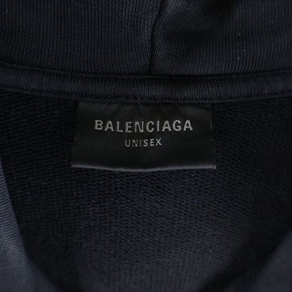 Balenciaga Paris Moon Pari Distressed Oversizepullover Hoodie Black — view 6