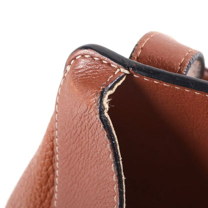 Loewe Hammock Mini 2-Way Shoulder Bag Brown Leather Gold — view 7