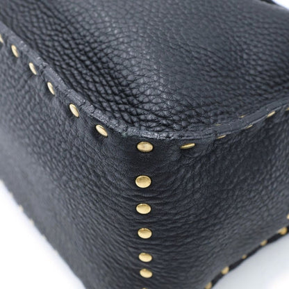 Celine Studded Design Boogie Bag Handbag Black Leather Gold — view 5