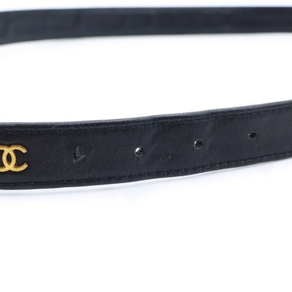 Chanel CC Logo Chain Buckle Belt Gold Black — view 4