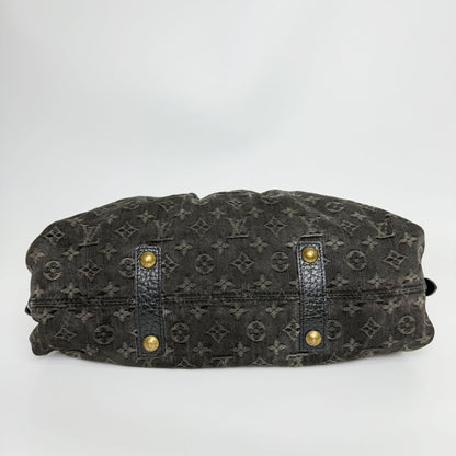 Louis Vuitton Monogram Denim Neo Cabby MM Handbag Leather Black Vintage — view 7