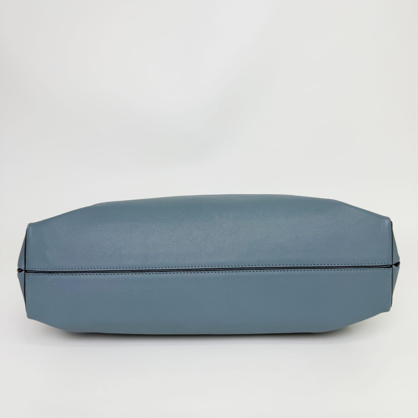 Loewe Flamenco Knot Hobo Shoulder Bag Leather Blue Vintage — view 8
