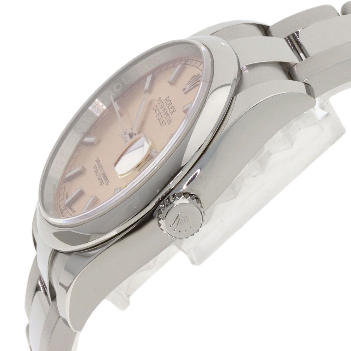 Rolex Datejust Pink Bar Watch SS — view 5