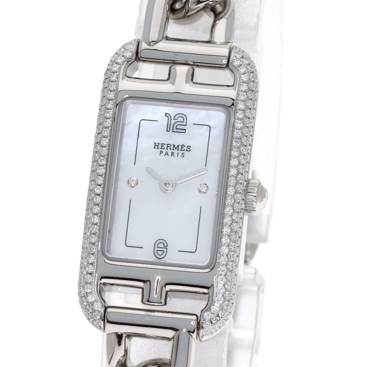 Hermes Nantucket Diamond Watch SS — view 3