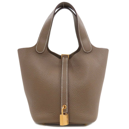 Hermes Picotin Lock PM Etaupe Gold Handbag Taurillon