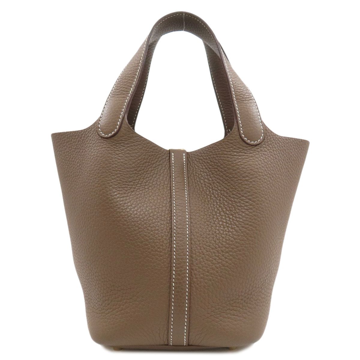 Hermes Picotin Lock PM Etaupe Gold Handbag Taurillon — view 2