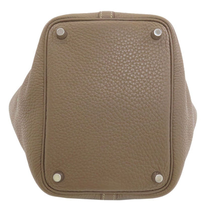 Hermes Picotin Lock PM Etopes Silver Handbag Taurillon — view 4