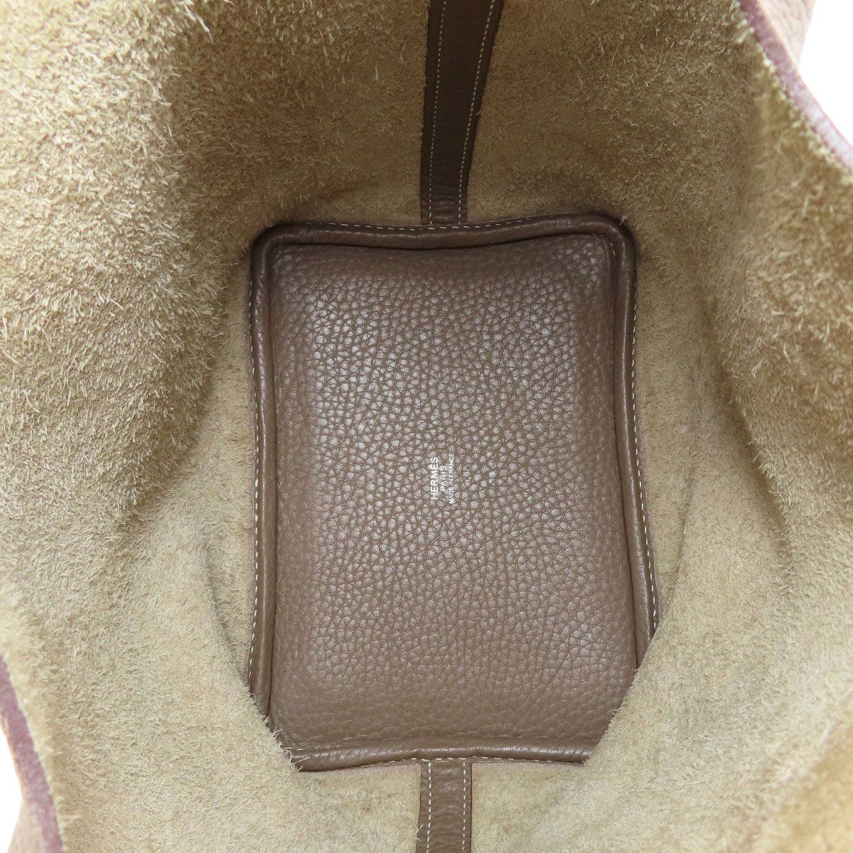 Hermes Picotin Lock PM Etopes Silver Handbag Taurillon — view 5