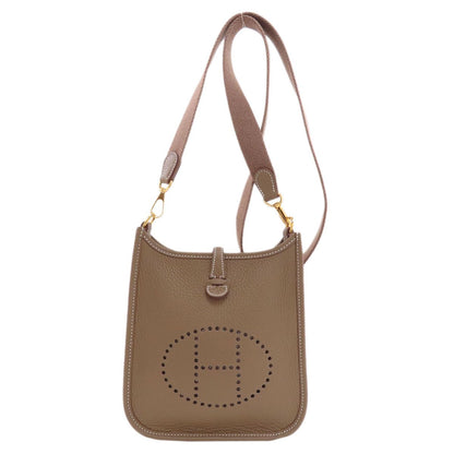 Hermes Evelyne TPM Etaupe Gold Shoulder Bag Taurillon