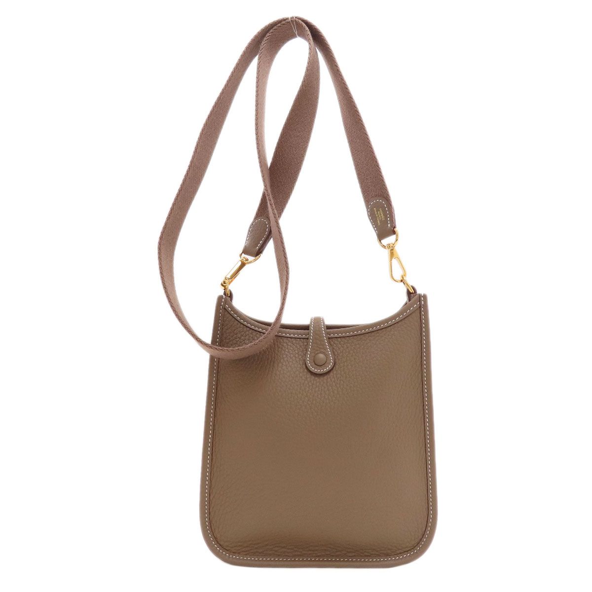Hermes Evelyne TPM Etaupe Gold Shoulder Bag Taurillon — view 2