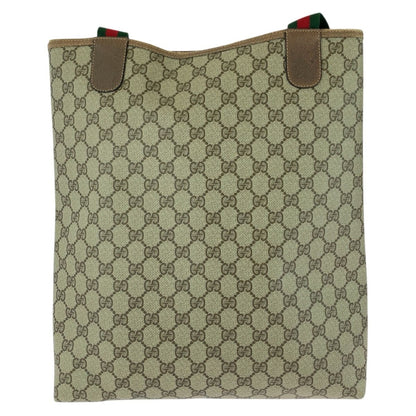 Gucci Vintage Sherry Line Beige Brown GG Supreme Canvas Tote Shoulder Bag — view 2