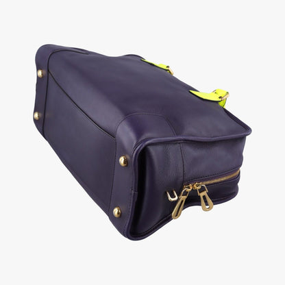 Loewe Amazona 36 Purple Fluorescent Yellow Leather — view 6